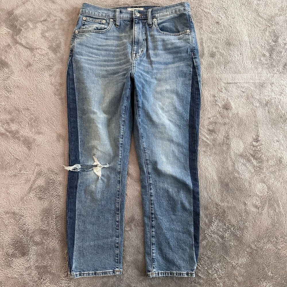 Madewell High Rise Slim Boy Straight Leg Jeans Women's 4 27 Denim Jeans